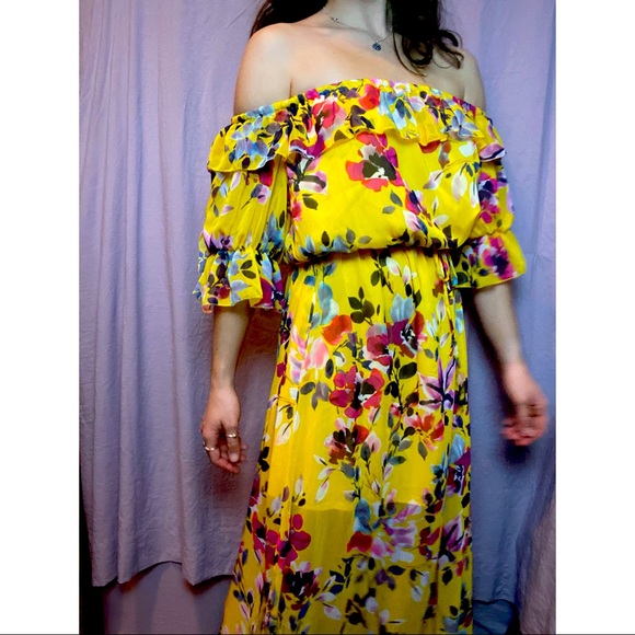 french connection yellow maxi dress French Connection Women's Ennis Satin Harper Maxi Dress - Yellow - Size M